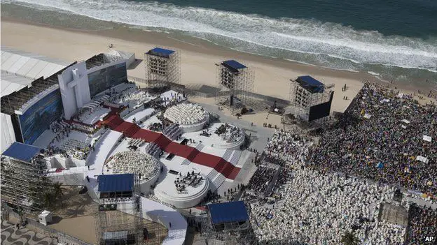 Copacabana Beach - Transformed Into a Church for World Youth Day