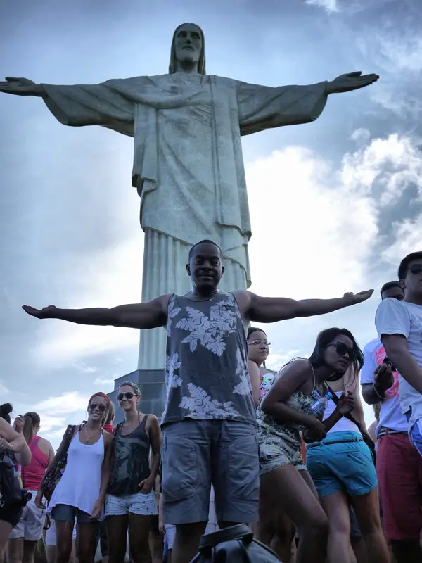 Mase Taking an Obligatory Christ the Redeemer Selfie