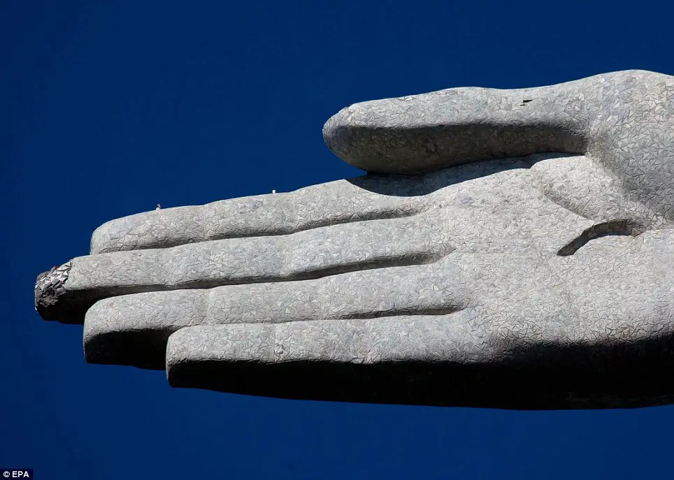 The Damaged Hand of the Christ The Redeemer Statue