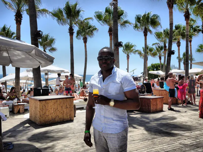 Mase Just Having One Drink at Nikki Beach - Marbella, Spain