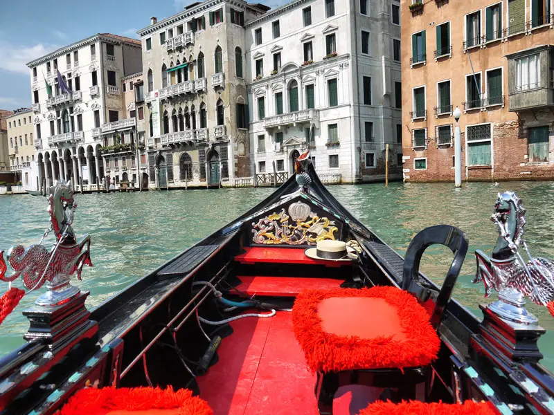 Cruising Across The Grand Canal on a Private Gondola in Venice, Italy