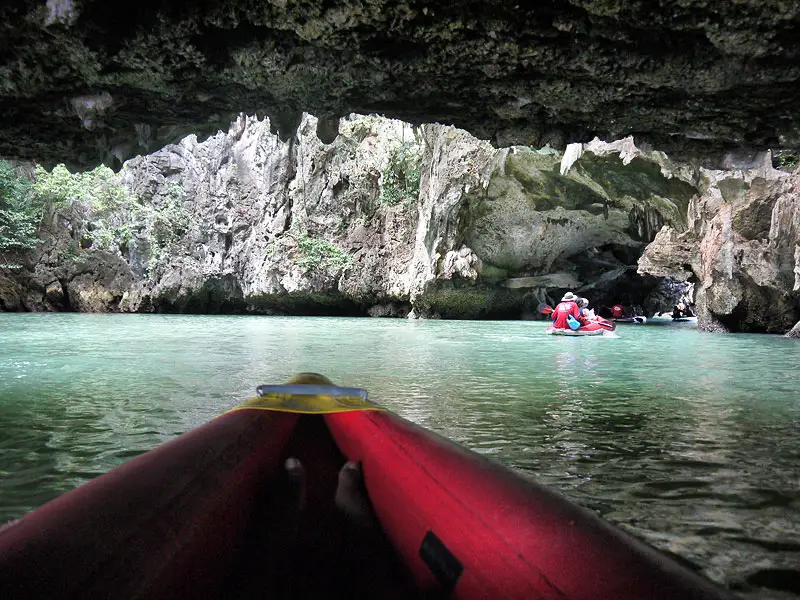 Approaching the Caves Whilst Canoeing In Phang Nga Bay - Phuket, Thailand