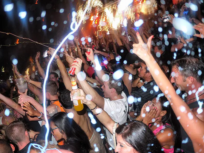 Crazy! Spraying Silly String at the Patong Beach New Years Eve Party - Phuket, Thailand