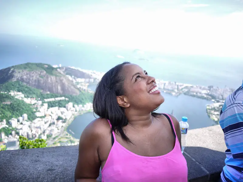 Nat Looking Up At Christ the Redeemer