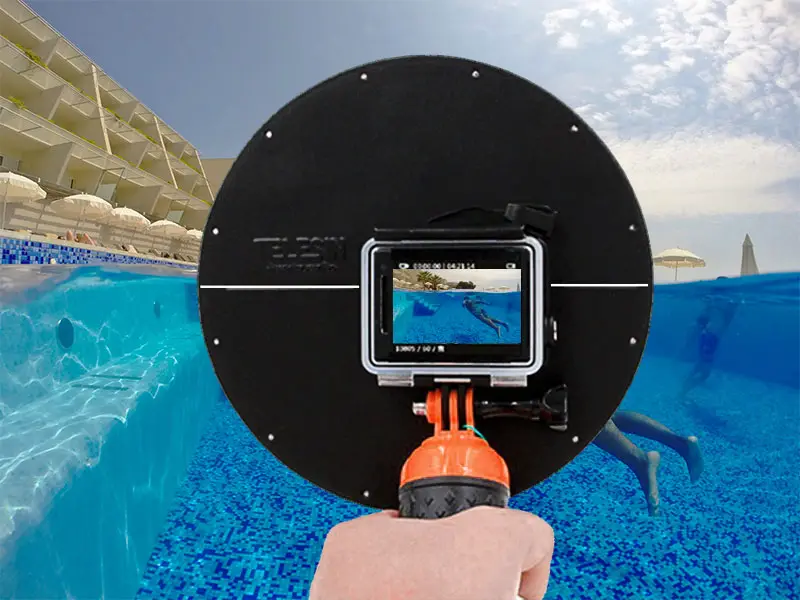 GoPro with Dome Port for Half Underwater Split-Shot Photos