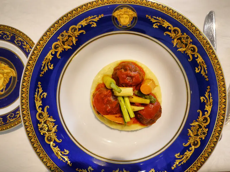 Hearty Italian: Lamb Meatballs with Mashed Potato & Grilled Vegetables