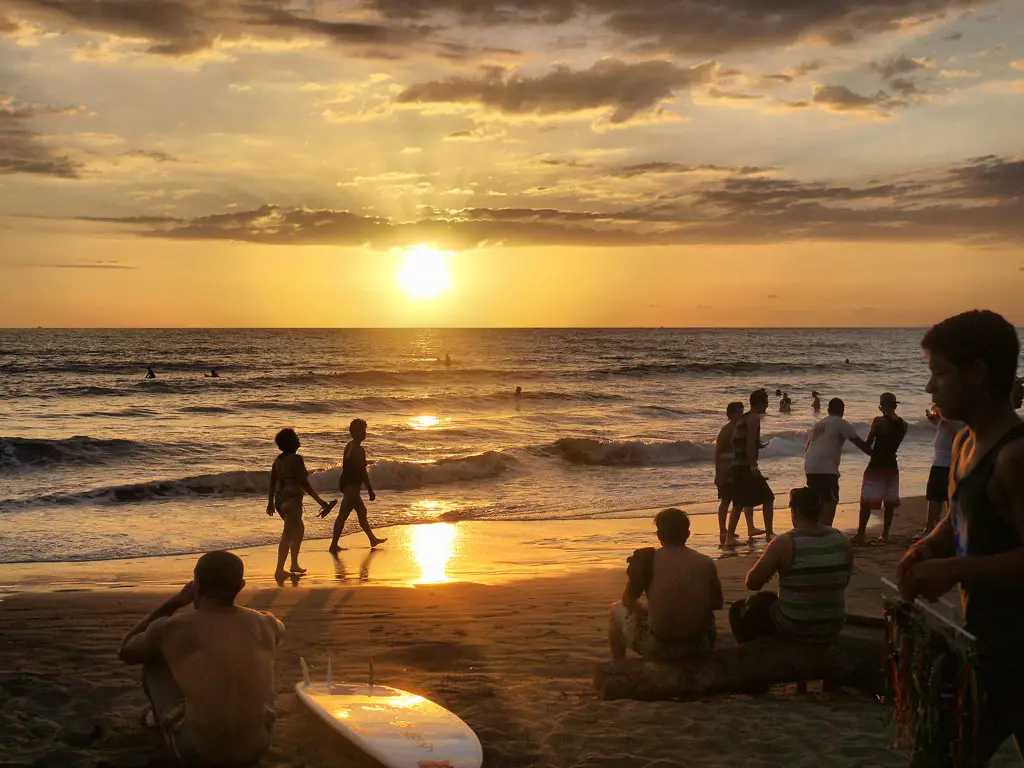 Beautiful Sunset on Jaco Beach, Costa Rica