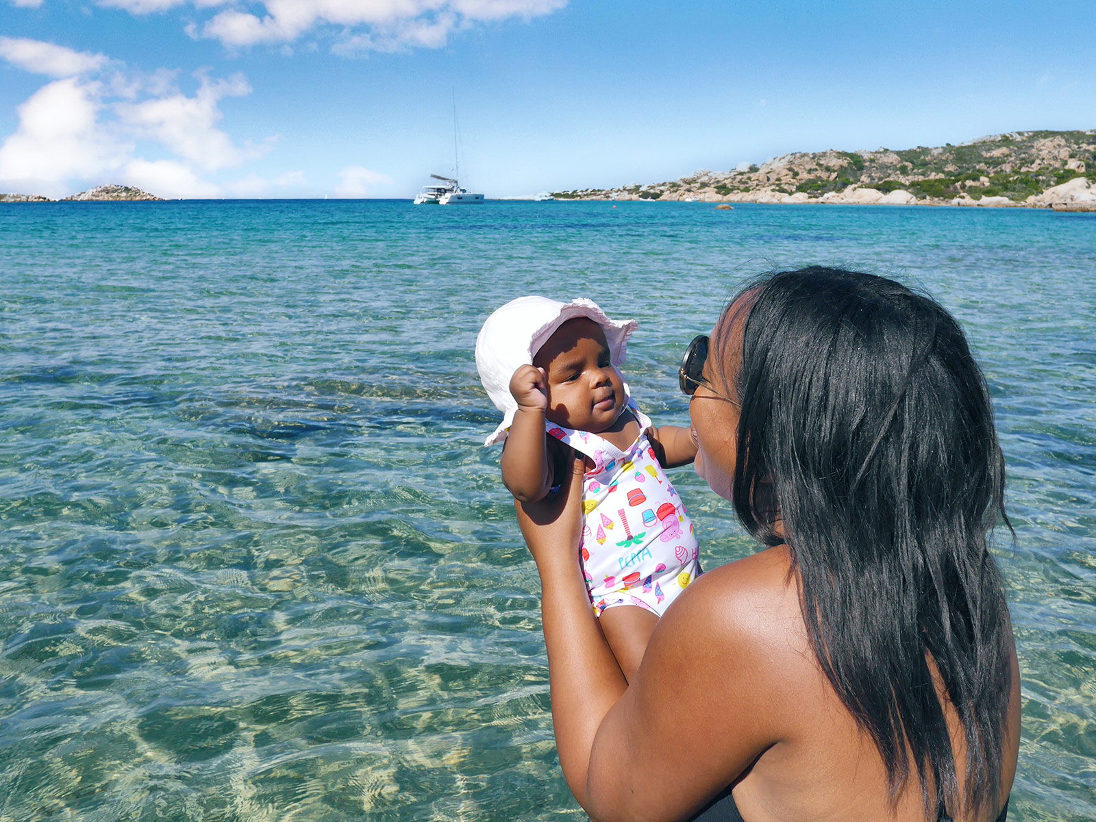 Nat and Layla on Cala Garibaldi Beach - Caprera, Sardinia (Italy)