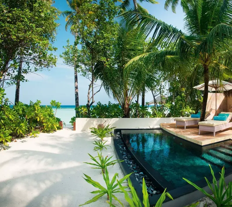 Each Family Beach Villa at Constance Halaveli Comes Complete with a Private Pool, Suitable for all Members of the Family