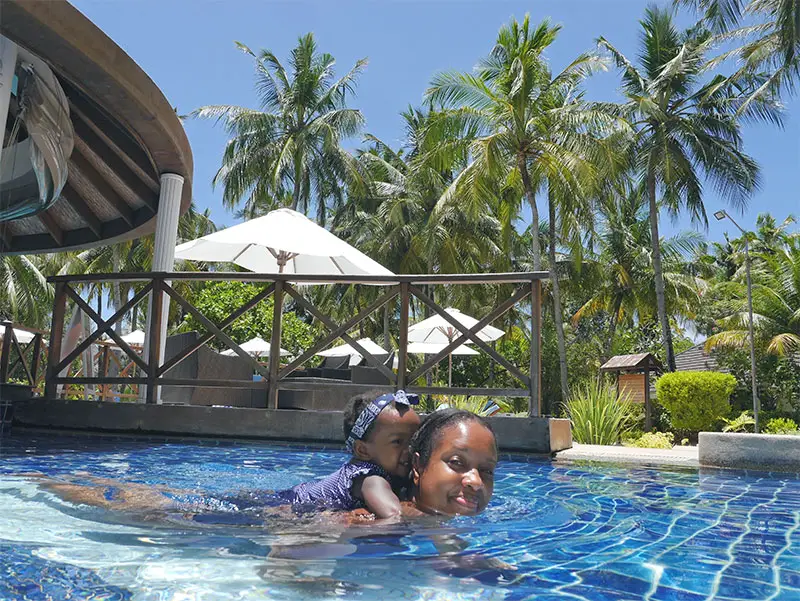 Bandos Maldives Children's Pool is the Perfect Depth for Toddlers to Splash About and Practice Their Swimming