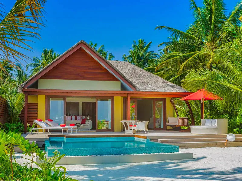 Each of the Family Beach Pool Villas on Niyama Private Islands comes with a Private Pool for Adults and Kids to Enjoy