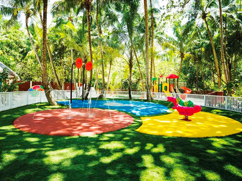 Explorers Kids Club has an Outdoor Playground complete with a Splash Park