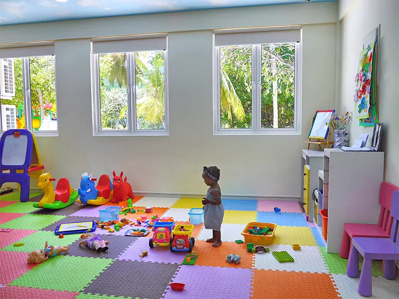 The Indoor Play Rooms at Kokko Kids Club Come Complete with Lego, Duplo, Dolls, Toy Trucks, Whiteboards and Many Other Toys