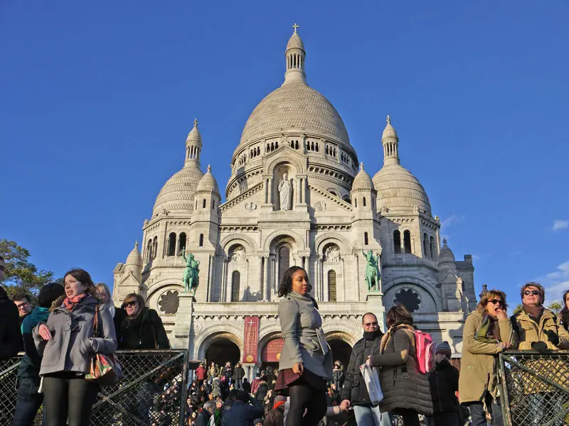 Nat Striking a Pose Outside the Sacré-Coeur Basilica