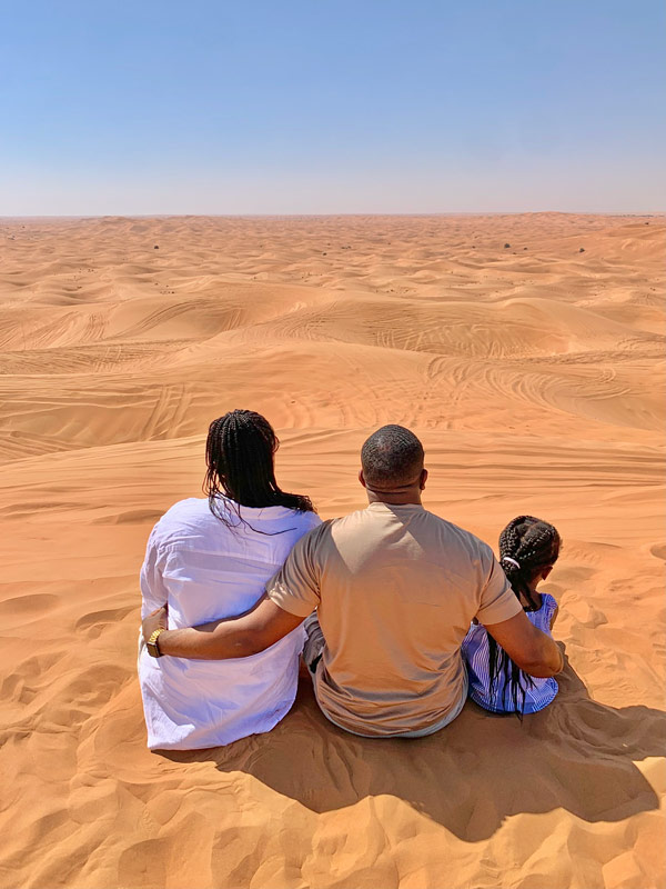 Family Portrait Photo near Dubai in Al Khayma Desert