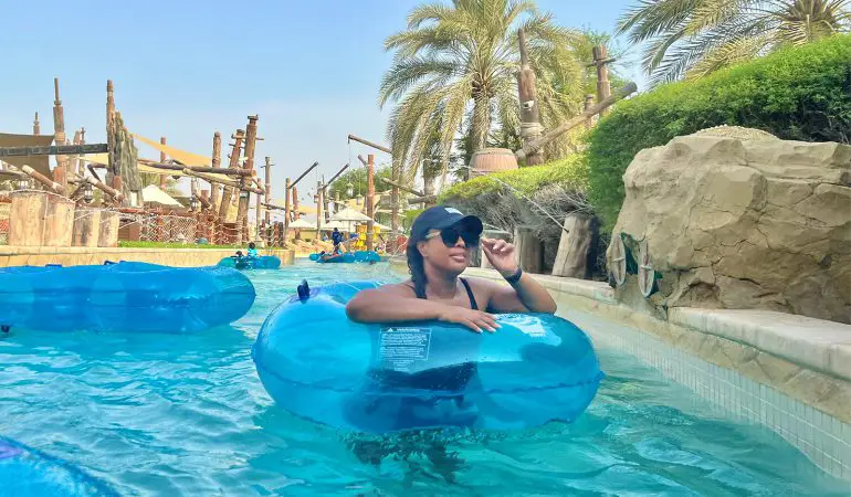 Nat at Yas Waterworld on Yas Island, Abu Dhabi - She Loves a Lazy River