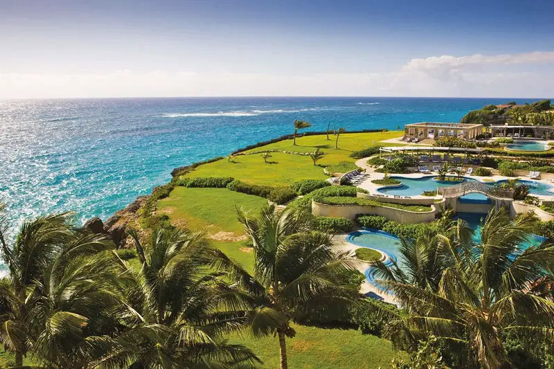 The Cliff-Top Swimming Pool Complex Perched Above Crane Beach - with a Kids Pool and Adults Pools