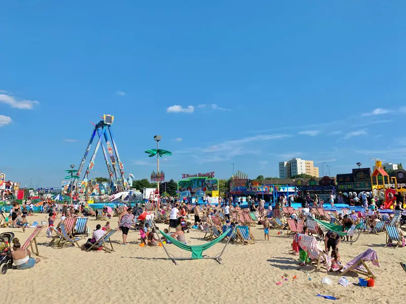 Brent Cross Beach on a Hot Summer's Day in North London