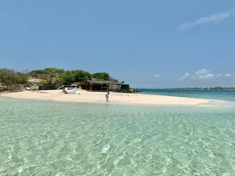 Girl Playing on Prickly Pear Island (1 of 365 Beaches in Antigua and Barbuda)