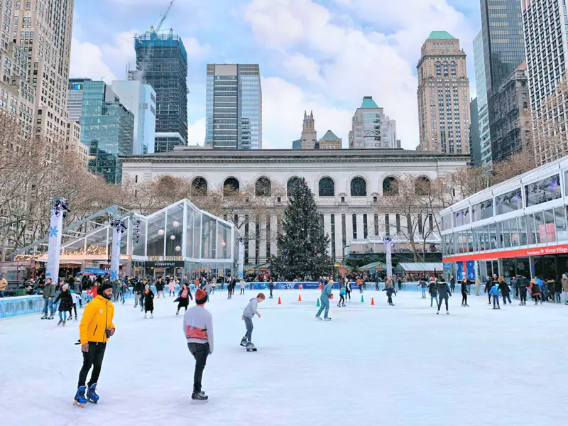 Ice Skating in Bryant Park - Things To Do in NYC With Kids in Winter