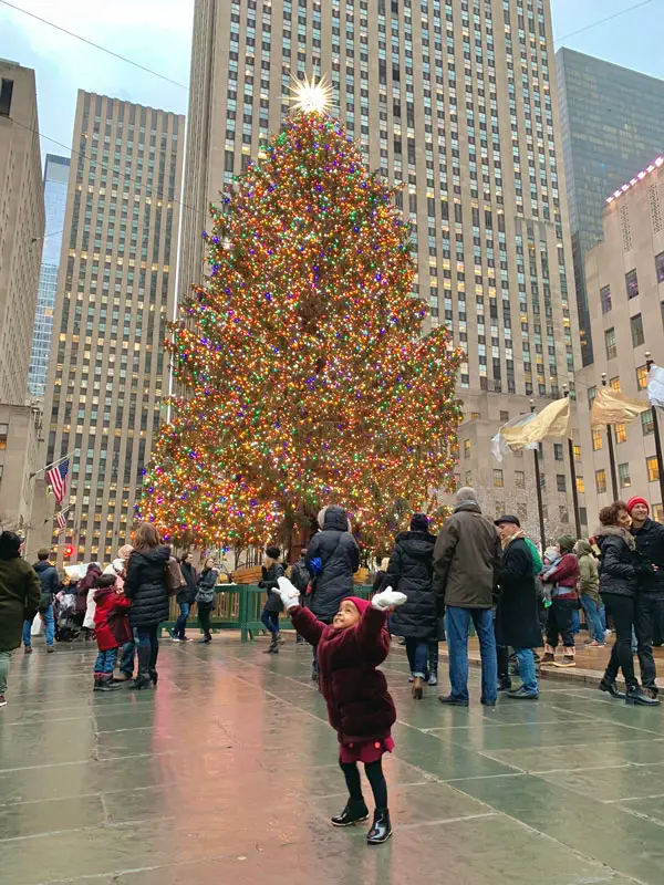 Rockefeller Center Christmas Tree is Fascinating for Kids in NYC in the Winter