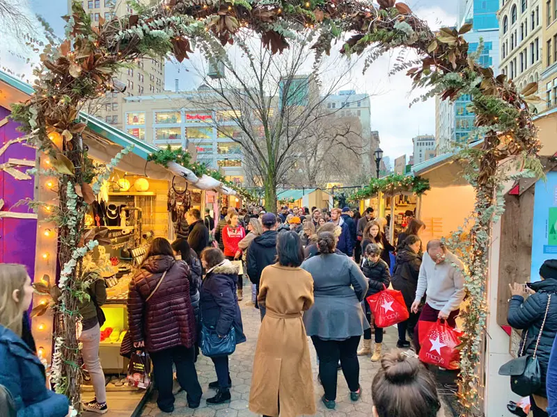 Union Square Christmas Market. Shopping in NYC During the Winter Season