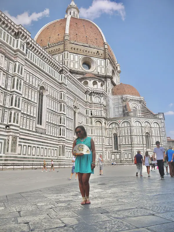 Nat Fans Herself Outside the Santa Maria del Fiore Cathedral