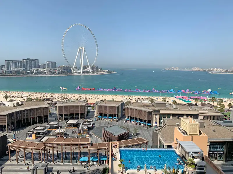 Sofitel Dubai Jumeirah Beach - View of JBR from Hotel Room Balcony