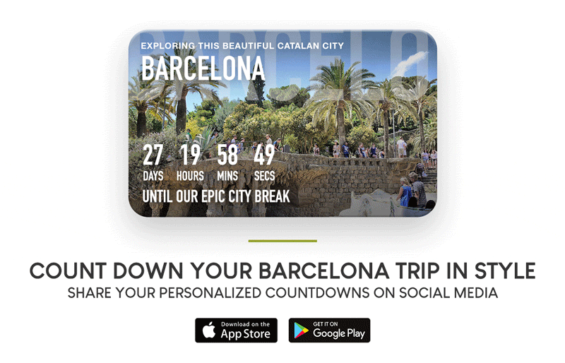Barcelona Countdown Card for iPhone and Android