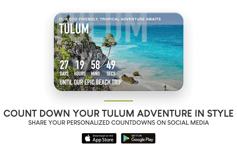 Tulum Countdown Card for iPhone and Android
