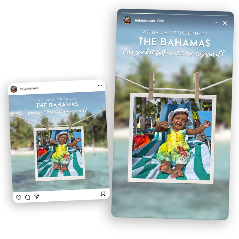 Instagram Story Maker Template - Square & Vertical - Hang me Out to Dry