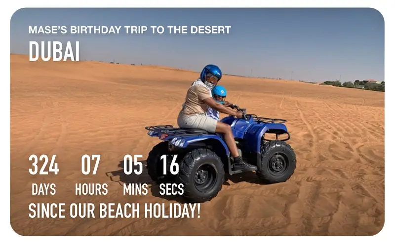 Vacation & Holiday Countdown App - Personalized Countdown with own Photo