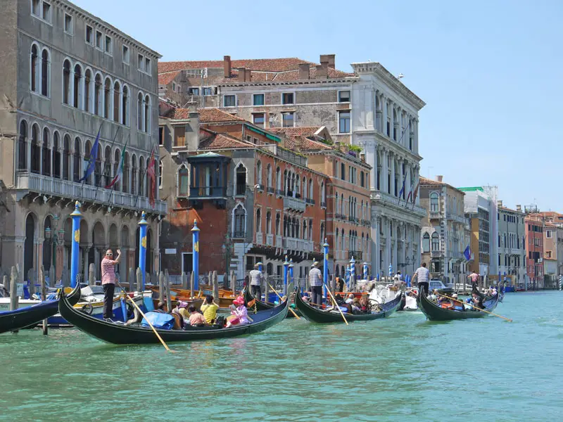 Grand Canal in Venice Italy During Summer