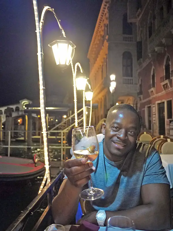 Mase in Venice Drinking Prosecco from Veneto Wine Region