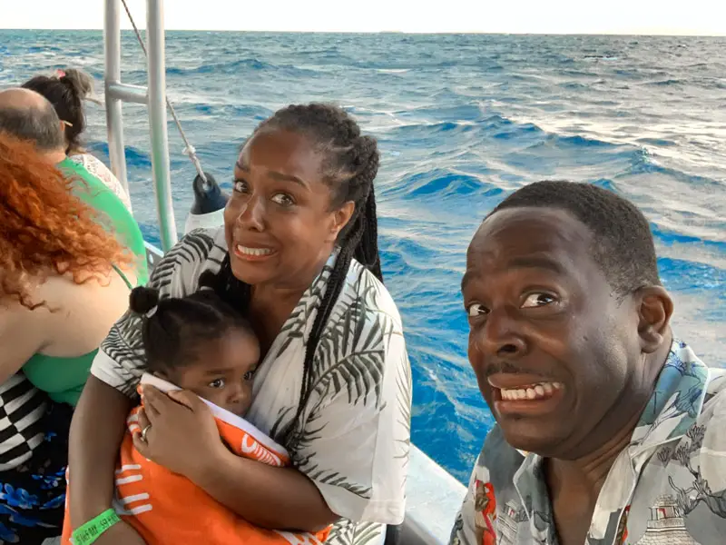 Family on Boat Tour in Choppy Sea