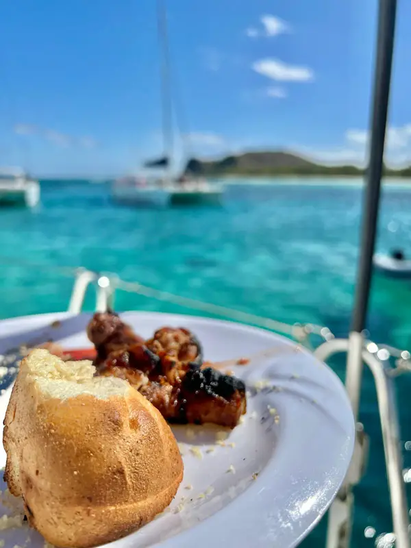 Grilled Barbecue Chicken on Private Boat Cruise