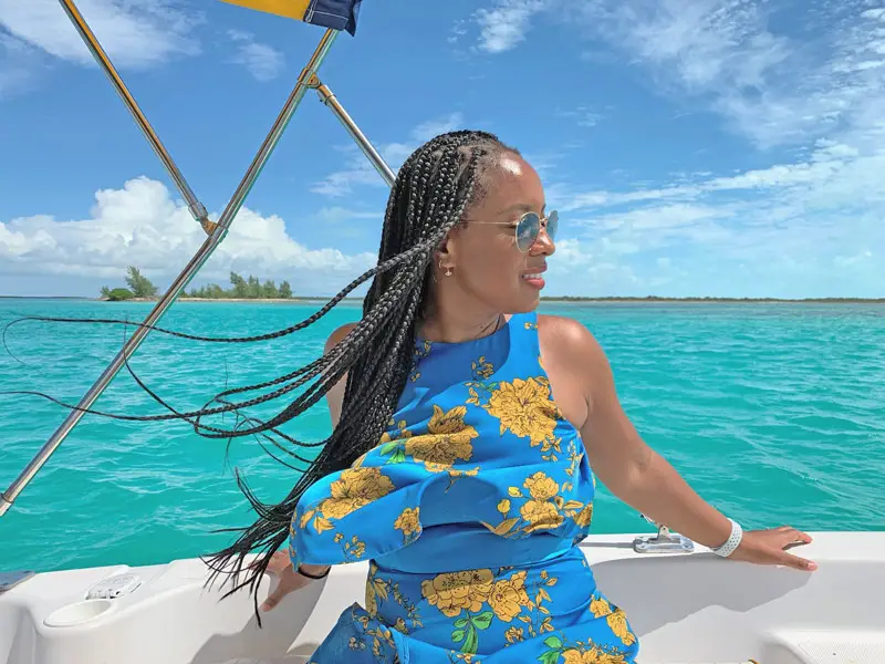 Nat on Private Boat Cruise in Turks and Caicos to Iguana Island