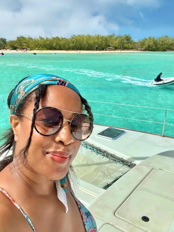 Nat on Private Boat Cruise to Mauritius North Islands