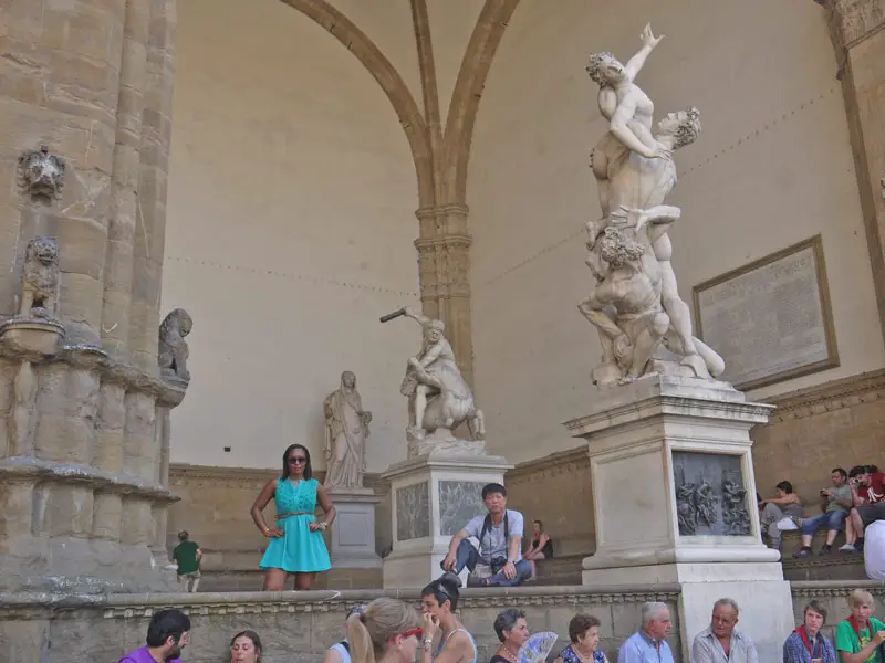 Art and Statues on the Streets of Florence, Italy