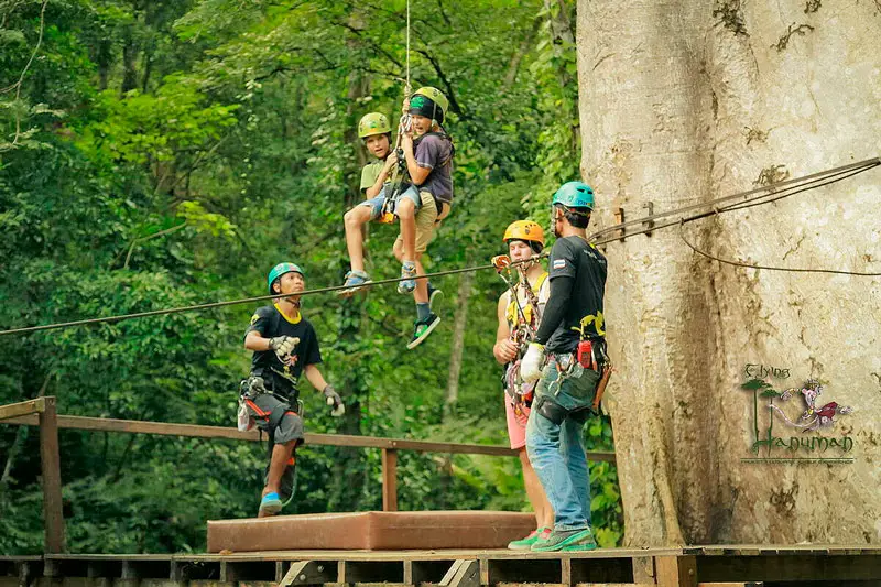 Flying Hanuman on Zipline, Thailand