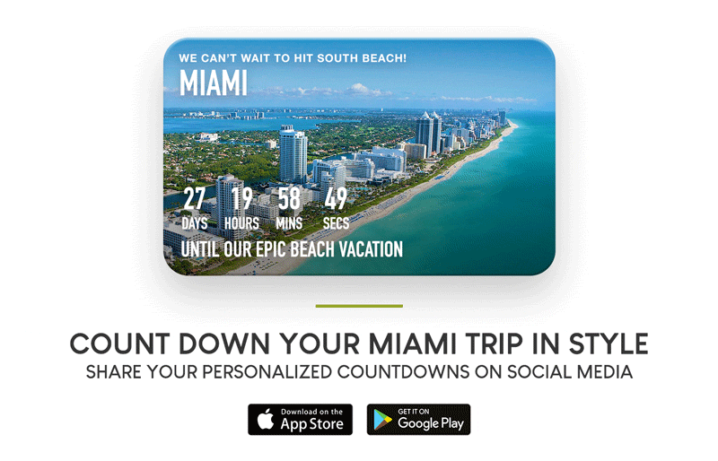 Vacation & Holiday Countdown App for iPhone and Android