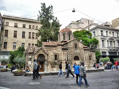 Visit the 11th Century Panagia Kapnikarea Church