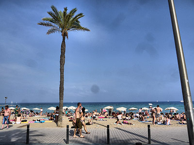Chilling Out on Barceloneta Beach