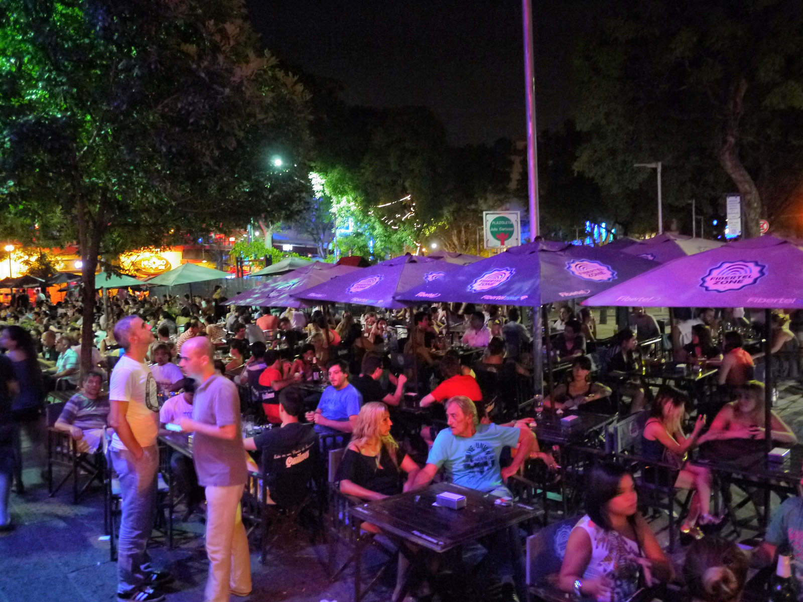 Chilled Nightlife at Plaza Serrano in Palermo, Buenos Aires, Argentina