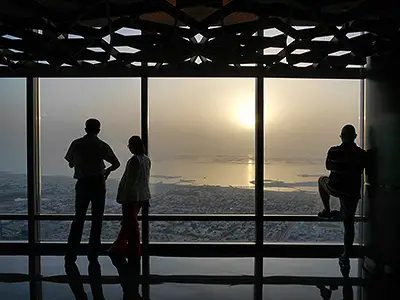 Silhouettes Marvelling at the Arabian Sunset