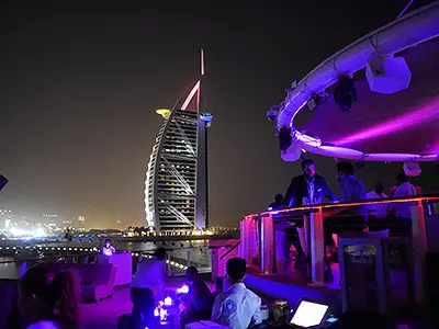 Admire Burj Al Arab from 360° Bar & Club