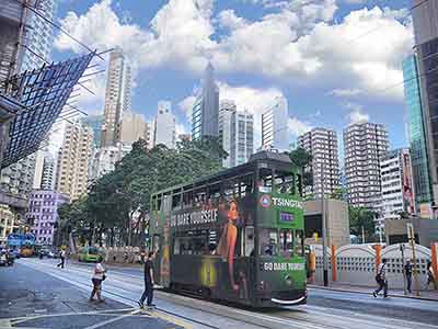 Hop On an Iconic Tram and Take a Trip Down Johnston Road (Wan Chai)