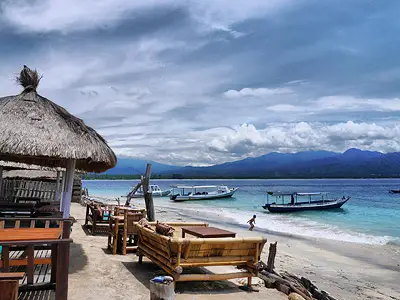 Lunch at the Beach on Gili Air After Snorkelling