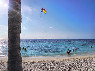 Parasail in the Skies Over the Indian Ocean