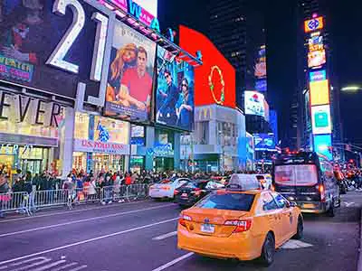After Your Evening Meal: Feel Times Square Come Alive at Night!